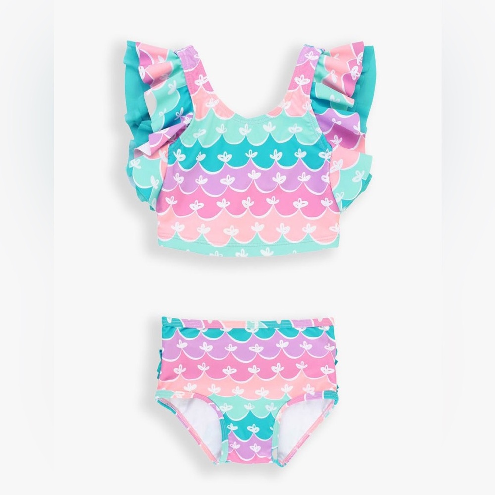 Ruffle Butts Mermaid Butterfly Tankini 12-18 Months